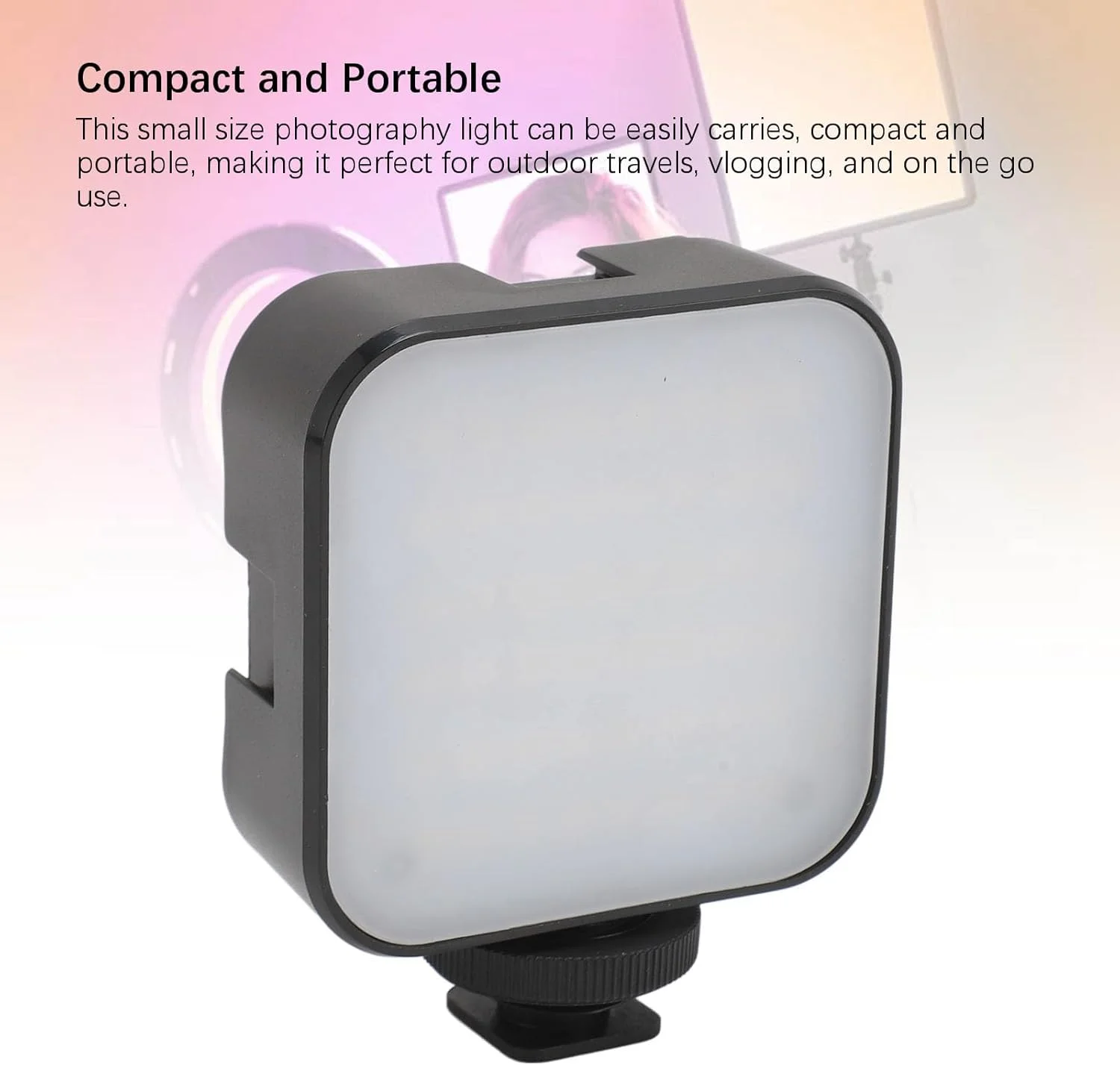 نور سلفی LED، نور پرکننده قابل حمل، دوربین عکاسی LED قابل حمل با رابط رزوه ای، برای براکت تلفن، ولاگ، ویدیو نور سلفی LED، نور پرکننده قابل حمل، دوربین عکاسی LED قابل حمل با رابط رزوه ای، برای براکت تلفن، ولاگ، ویدیو