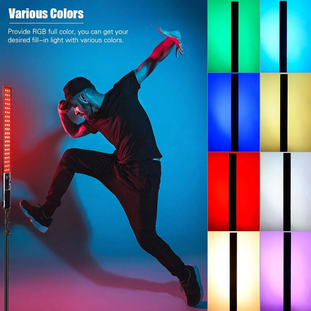 نور ویدئویی LED ارتقا یافته YONGNUO YN360 III YN360III 5600K، نور یخی عکاسی دستی، پد لمسی تمام رنگی RGB قابل تنظیم، پشتیبانی از برنامه، کنترل از راه دور 2.4G، CRI 95+