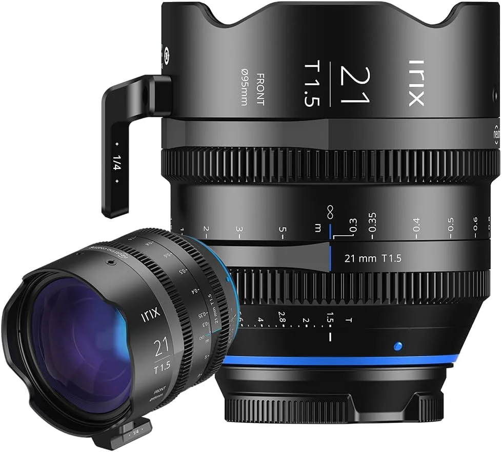 لنز سینمایی واید انگل Irix Cine 21mm T1.5 برای دوربین های Canon EF Mount | دارای گواهی نظامی برای رطوبت و باران/یخ زدگی | مقیاس فاصله بر حسب فوت