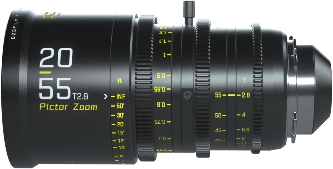 لنز سینمایی پاریفوکال DZOFILM Pictor 20-55mm T2.8 Super35 برای مانت PL و Canon EF، مشکی