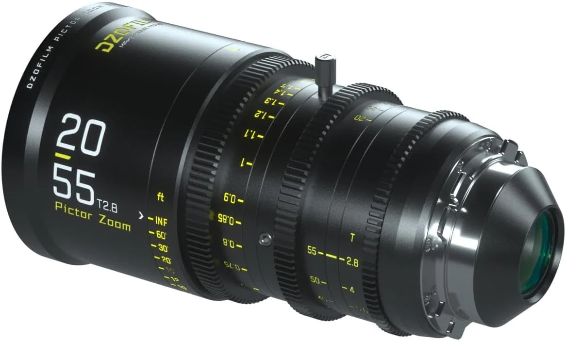 لنز سینمایی پاریفوکال DZOFILM Pictor 20-55mm T2.8 Super35 برای مانت PL و Canon EF، مشکی