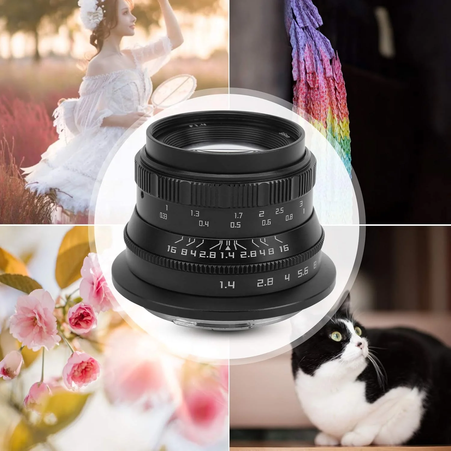 لنز فوکوس ثابت OUKA، لنز فول فریم، 35 میلی‌متر F1.4 برای Canon EOS R/RP/R5/R6