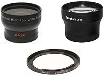 مجموعه لنز واید، لنز تله و آداپتور برای دوربین Canon PowerShot SX410 IS و Canon SX500 IS و Canon SX510