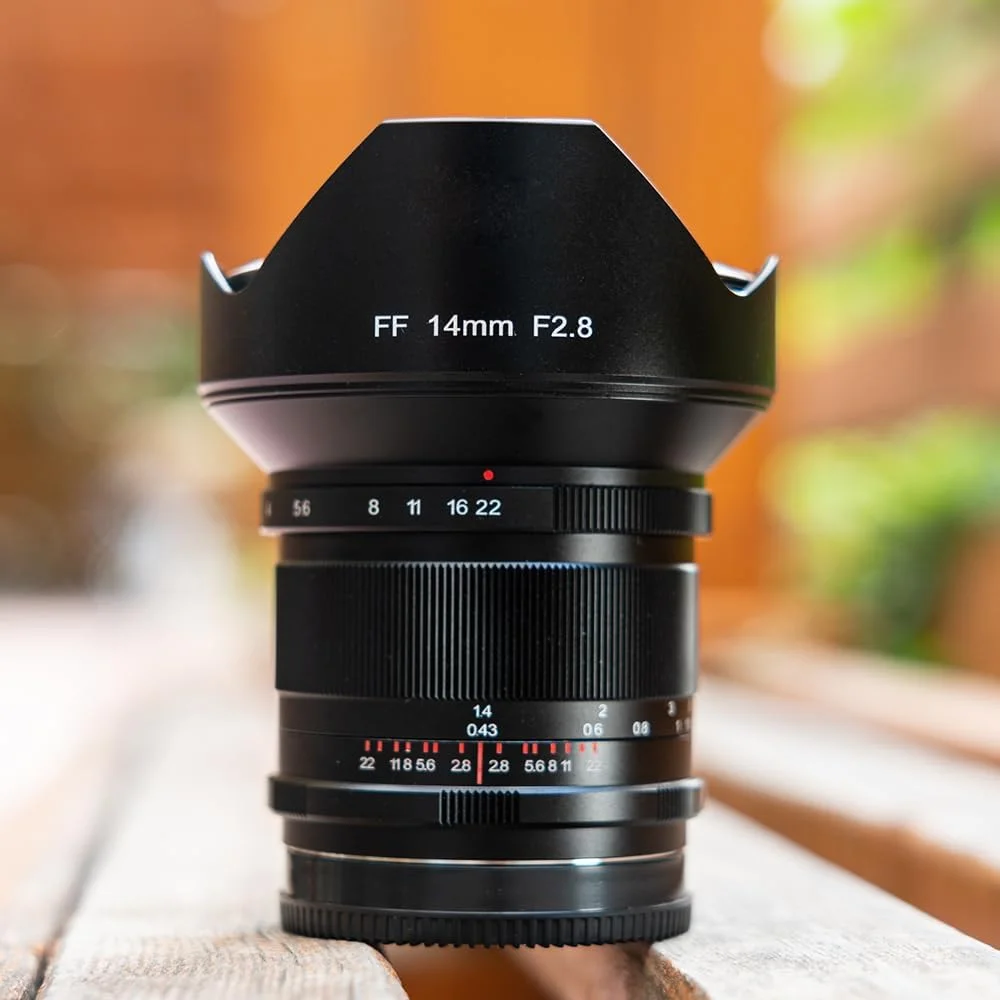 لنز 14mm F2.8 دستی سوپر واید انگل با پوشش چند لایه فول فریم لایت‌دو، مناسب برای اندروید، فوجی‌فیلم، سیگما L، کانن RF و دوربین‌های بدون آینه (کانن RF)