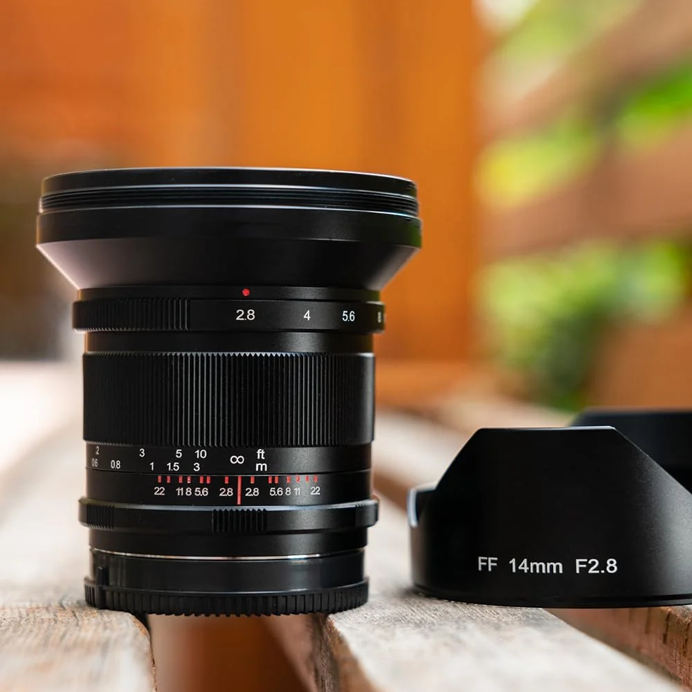 لنز 14mm F2.8 دستی سوپر واید انگل با پوشش چند لایه فول فریم لایت‌دو، مناسب برای اندروید، فوجی‌فیلم، سیگما L، کانن RF و دوربین‌های بدون آینه (کانن RF)