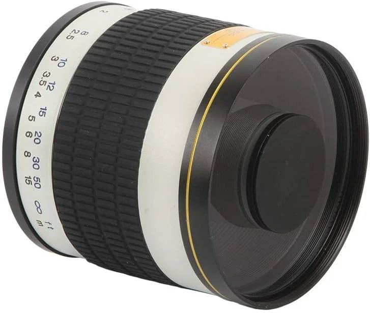 لنز تله فوتو آینه ای دستی 500 میلی متری F/6.3 دوربین + حلقه آداپتور T2 برای کانن، نیکون، پنتاکس، المپوس، سونی، A6300، A7RII، GH5 DSLR (Canon EF-M)