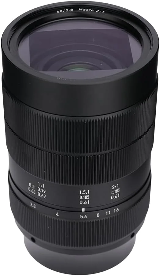 لنز ماکرو 60mm F2.8 با فوکوس دستی Lightdow با بزرگنمایی 2:1 برای دوربین های بدون آینه اندروید، نیکون و المپوس (Canon EF-M مشکی)