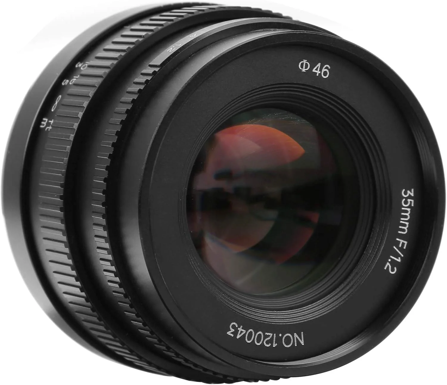 لنز دستی 35 میلی‌متری F1.2 با دیافراگم بزرگ برای پرتره - آلیاژ آلومینیوم و شیشه اپتیکال - برای Canon M3/M5/M6/M6 II/M10/M100/M50 (مشکی)