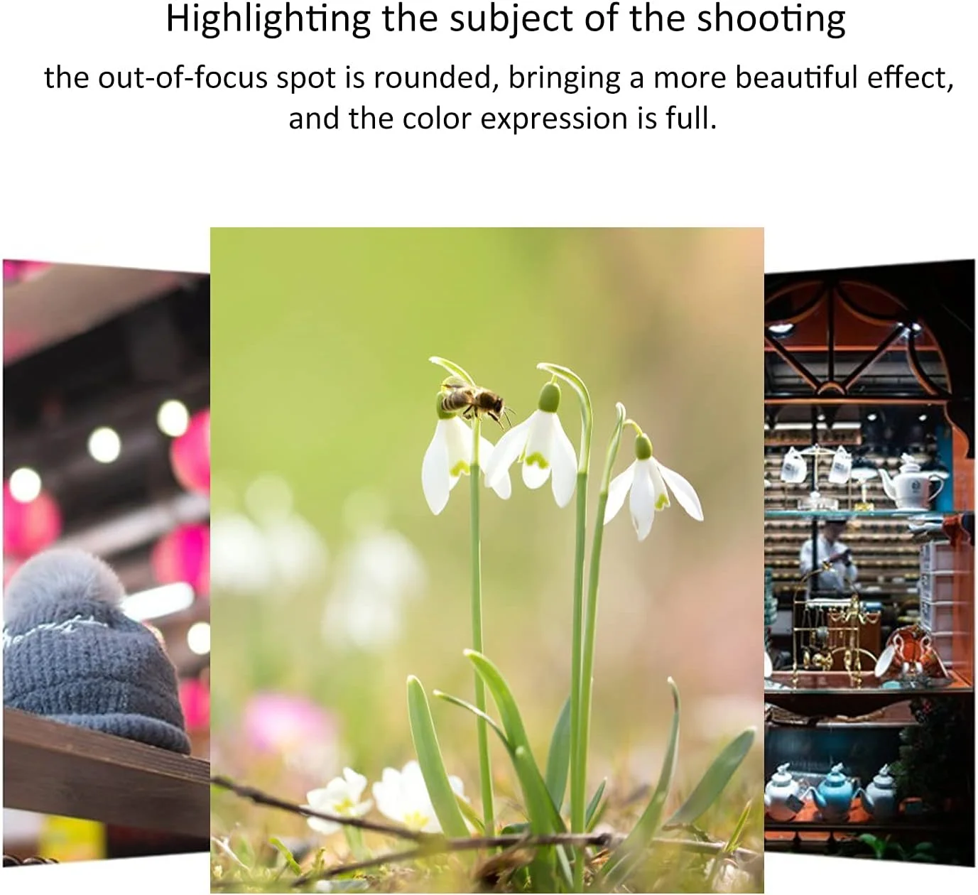 لنز دستی 35 میلی‌متری F1.2 با دیافراگم بزرگ برای پرتره - آلیاژ آلومینیوم و شیشه اپتیکال - برای Canon M3/M5/M6/M6 II/M10/M100/M50 (مشکی)