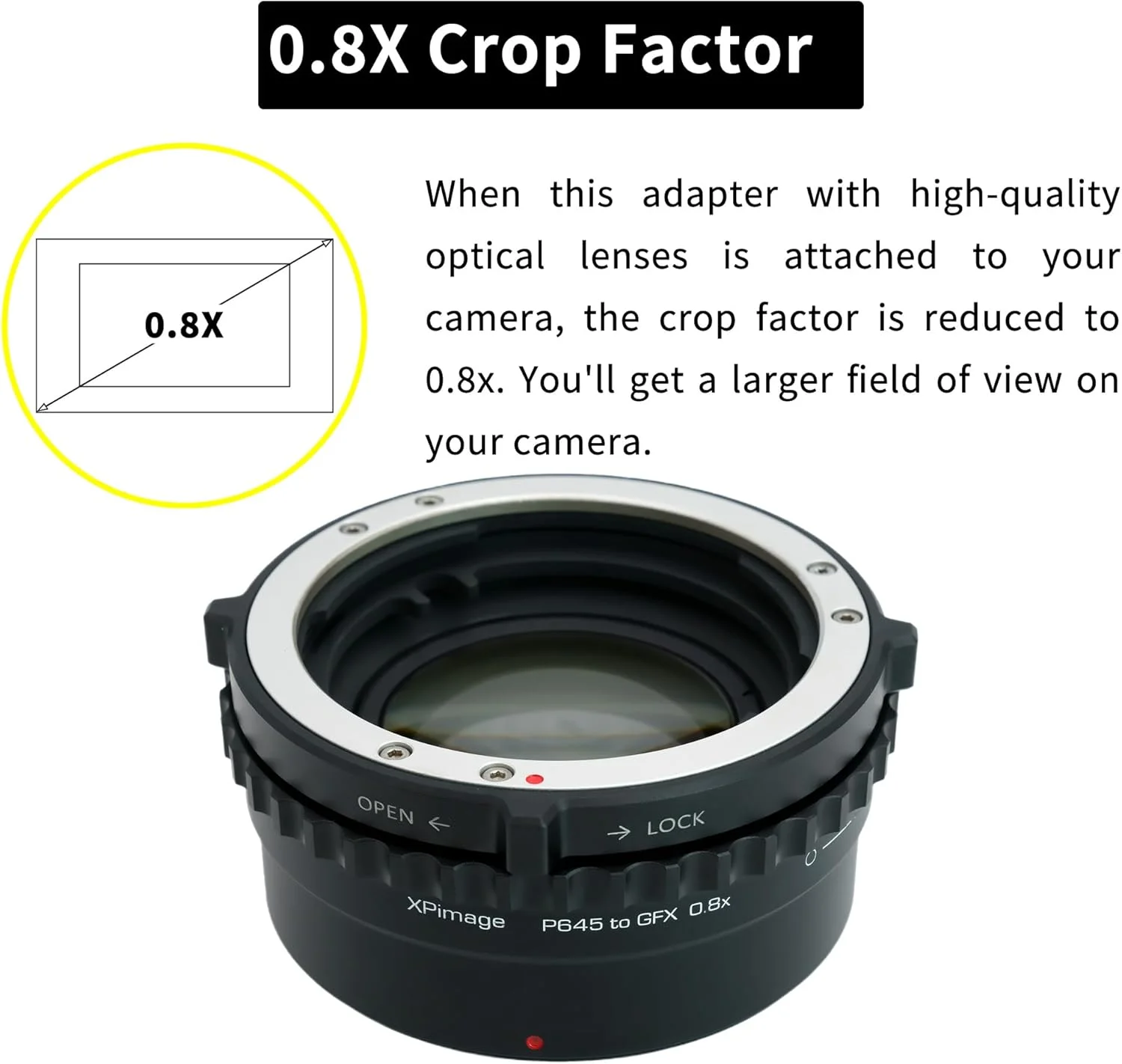 حلقه آداپتور کاهنده کانونی اپتیکال 0.8X سازگار با لنز Pentax 645 به دوربین Fujifilm GFX حلقه آداپتور کاهنده کانونی اپتیکال 0.8X سازگار با لنز Pentax 645 به دوربین Fujifilm GFX