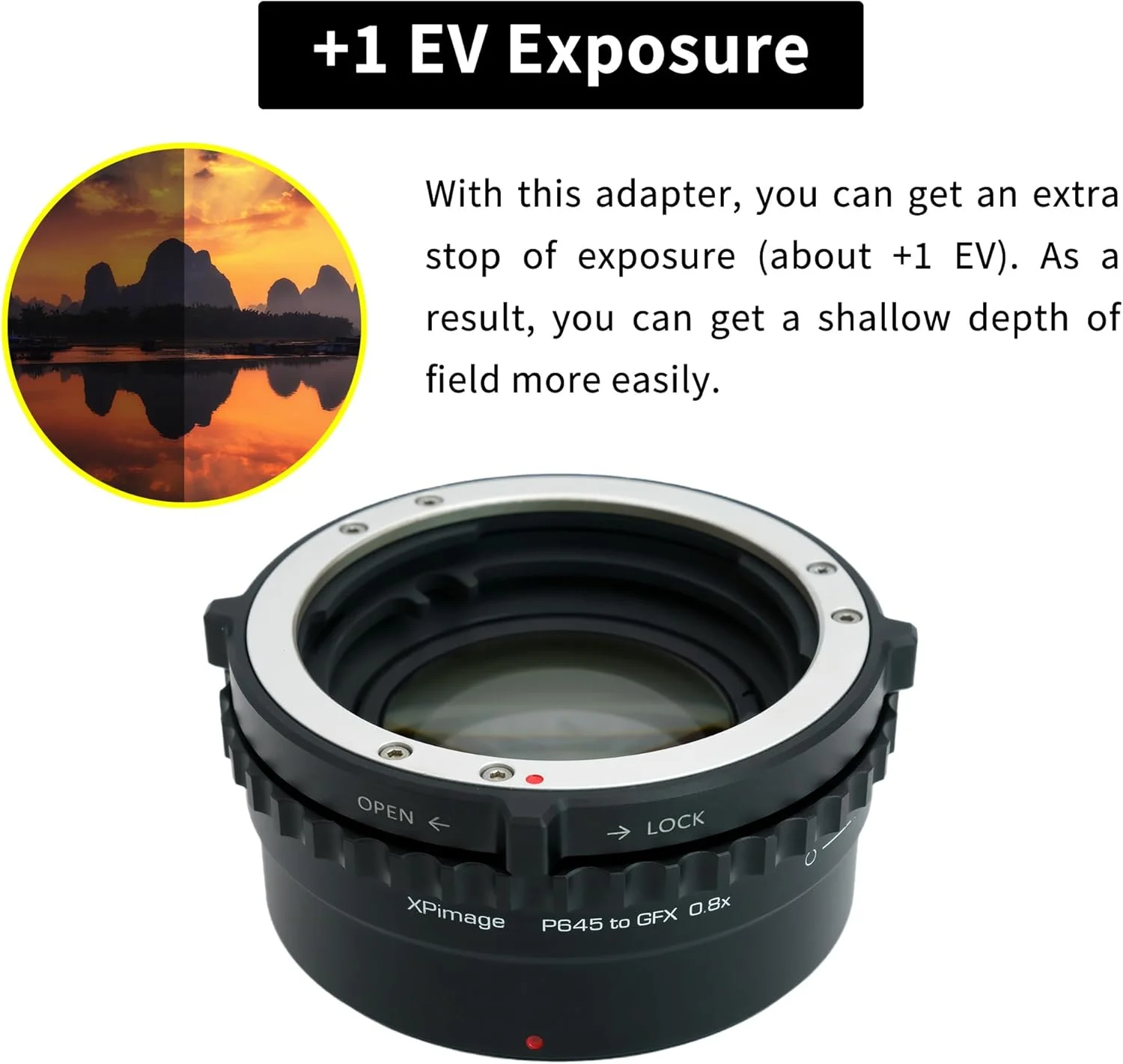 حلقه آداپتور کاهنده کانونی اپتیکال 0.8X سازگار با لنز Pentax 645 به دوربین Fujifilm GFX حلقه آداپتور کاهنده کانونی اپتیکال 0.8X سازگار با لنز Pentax 645 به دوربین Fujifilm GFX