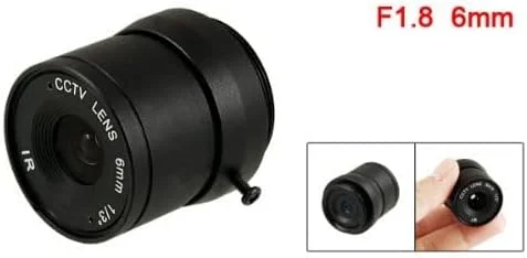 لنز دوربین مداربسته 6 میلی‌متری با مانت CS و برد IR و دیافراگم F1.2 و اندازه 1/3 اینچ