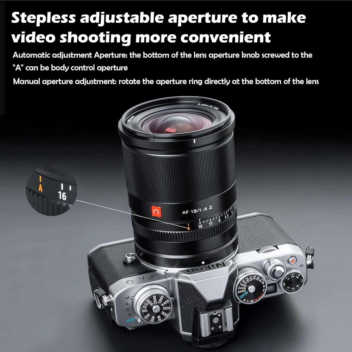 لنز ویلتراکس AF 13mm F1.4 APS-C برای نیکون Z-Mount، لنز پرایم با زاویه دید فوق عریض و فوکوس خودکار برای دوربین های نیکون Z-Mount مدل های Z6III ZF Z9 Z8 Z7II Z7 Z30 ZFC Z6II Z6 Z50 Z5 لنز ویلتراکس AF 13mm F1.4 APS-C برای نیکون Z-Mount، لنز پرایم با زاویه دید فوق عریض و فوکوس خودکار برای دوربین های نیکون Z-Mount مدل های Z6III ZF Z9 Z8 Z7II Z7 Z30 ZFC Z6II Z6 Z50 Z5