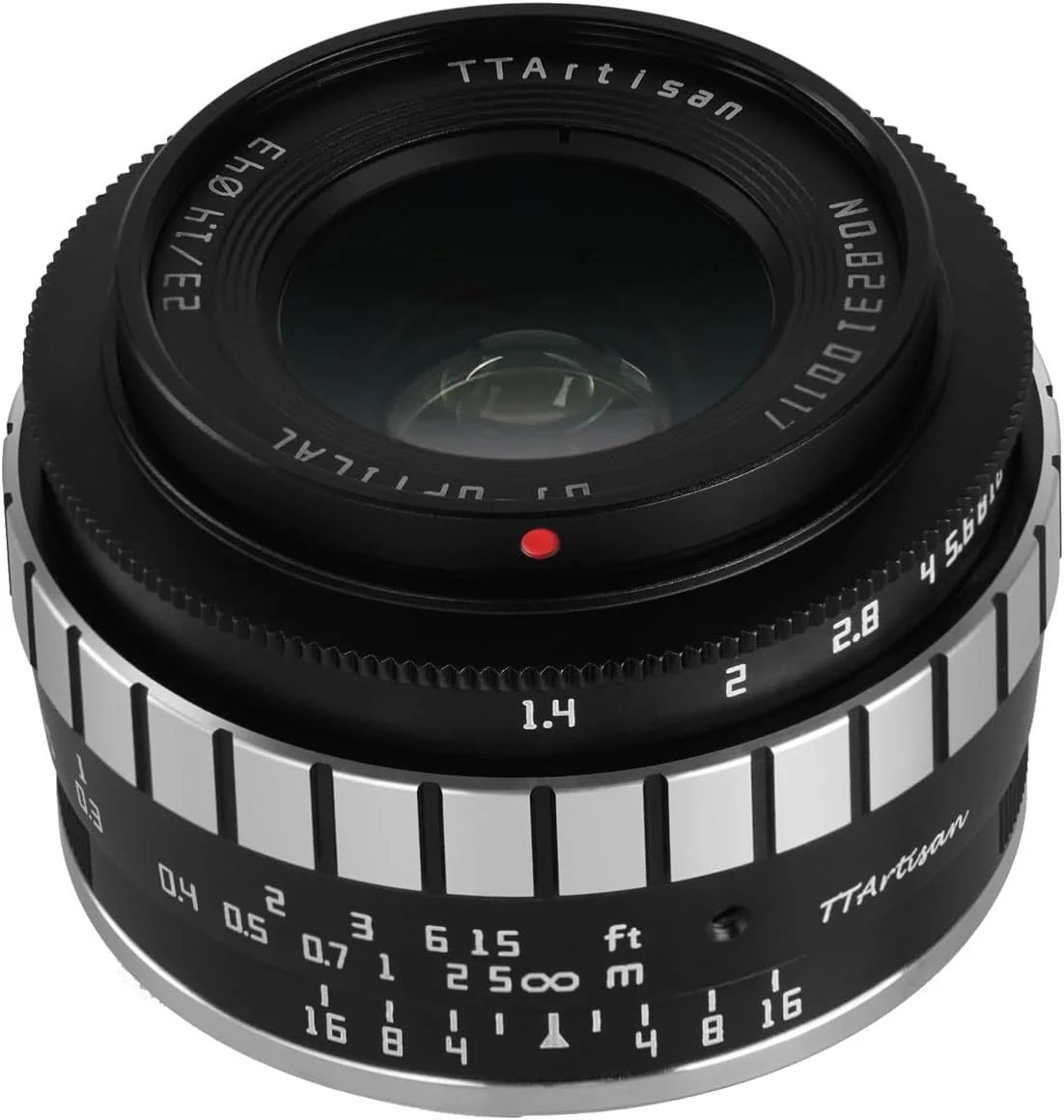 لنز 23mm F1.4 با بدنه فلزی TTArtisan سازگار با مانت Fuji X - مشکی