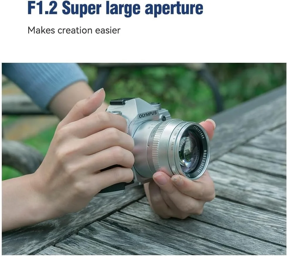 لنز نقره ای 50mm F1.2 APS-C با فوکوس دستی TTArtisan برای دوربین های فوجی X مانت مانند X-A1 X-A10 X-A5 X-A7 X-M1 X-M2 X-H1 X-T1 X-T10 X-T2 X-T20 X-T100 X-T200 X-T30 X-PR01 X-PR03 X-E1 X-E2 X-E2S X-E3 XS10 لنز نقره ای 50mm F1.2 APS-C با فوکوس دستی TTArtisan برای دوربین های فوجی X مانت مانند X-A1 X-A10 X-A5 X-A7 X-M1 X-M2 X-H1 X-T1 X-T10 X-T2 X-T20 X-T100 X-T200 X-T30 X-PR01 X-PR03 X-E1 X-E2 X-E2S X-E3 XS10