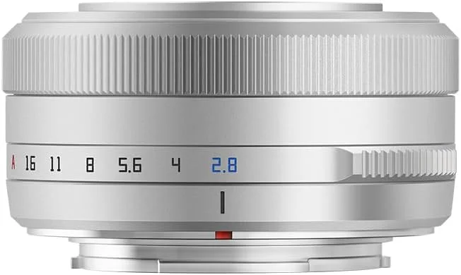 لنز TTArtisan 27mm F2.8 با بدنه فلزی و فوکوس خودکار سازگار با مانت FujiFilm FX - نقره ای