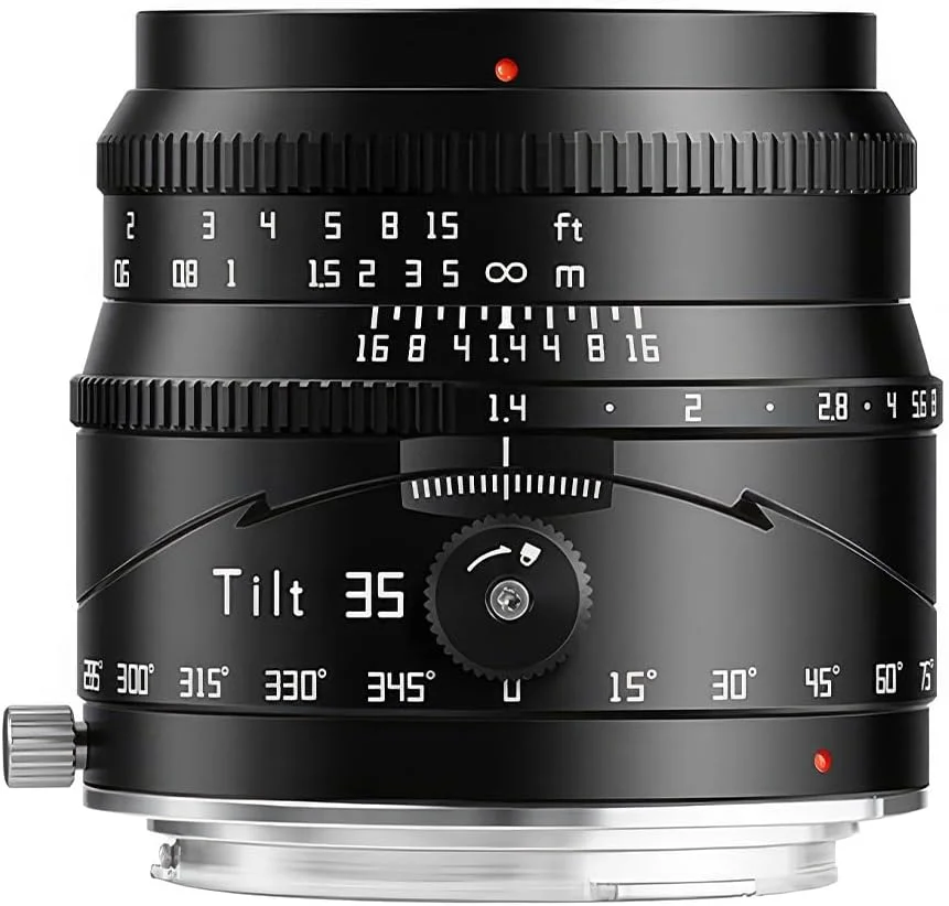 لنز تیلت شیفت 35 میلی‌متری F1.4 APS-C تی‌تی‌آرتیسان برای Canon RF، دیافراگم بزرگ و فوکوس دستی، سازگار با دوربین‌های Canon RF Mount مدل‌های R7، R10، R50، R100 و غیره.