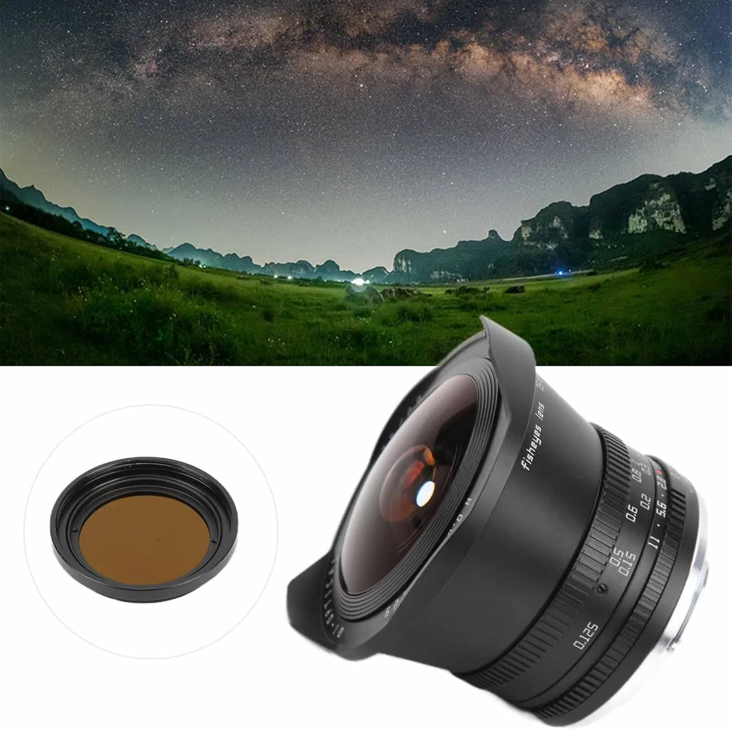 لنز چشمماهی 7.5 میلیمتری F2.0 با مانت E تیتیآرتیسان با فوکوس دستی به همراه فیلتر ND1000 مناسب برای A6600 A6400 و سایر ابزارها و لوازم جانبی فیلمبرداری لنز چشمماهی 7.5 میلیمتری F2.0 با مانت E تیتیآرتیسان با فوکوس دستی به همراه فیلتر ND1000 مناسب برای A6600 A6400 و سایر ابزارها و لوازم جانبی فیلمبرداری