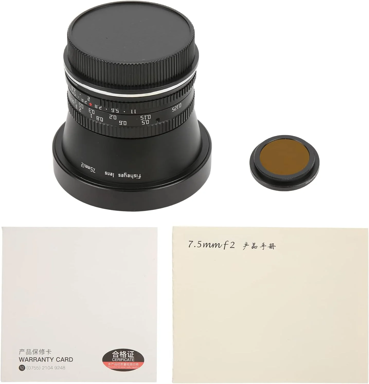 لنز چشم‌ماهی 7.5 میلی‌متری TTArtisan با دیافراگم F2.0 و مانت L، زاویه دید 180 درجه به همراه فیلتر ND1000 برای ابزار SL SL2 SL2S و تجهیزات فیلمبرداری
