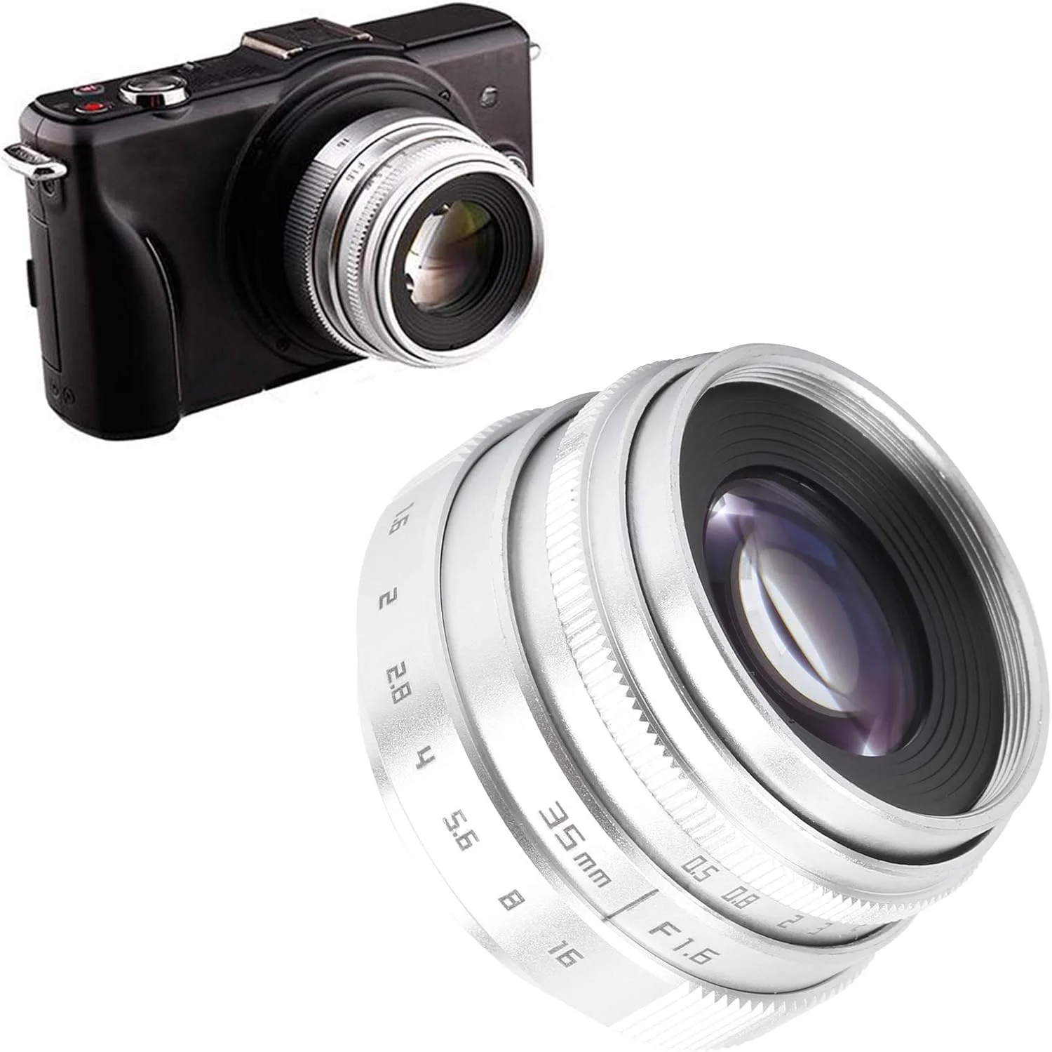 لنز ۳۵ میلیمتری F1.6 با دهانه C-mount و پوشش چند لایه MC برای کیفیت تصویر روان، نزدیکترین فاصله فوکوس ۰ (نقره ای) لنز ۳۵ میلیمتری F1.6 با دهانه C-mount و پوشش چند لایه MC برای کیفیت تصویر روان، نزدیکترین فاصله فوکوس ۰ (نقره ای)