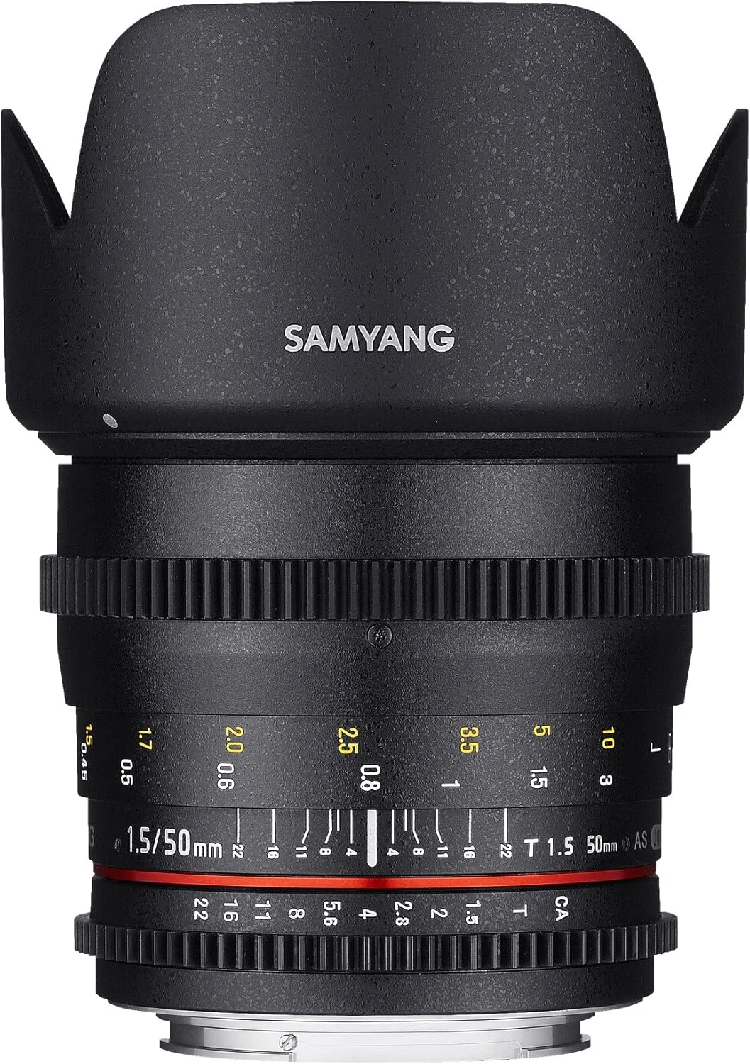 لنز فیلمبرداری 50 میلی‌متری Samyang با دیافراگم T1.5 و فوکوس دستی VDSLR برای Canon
