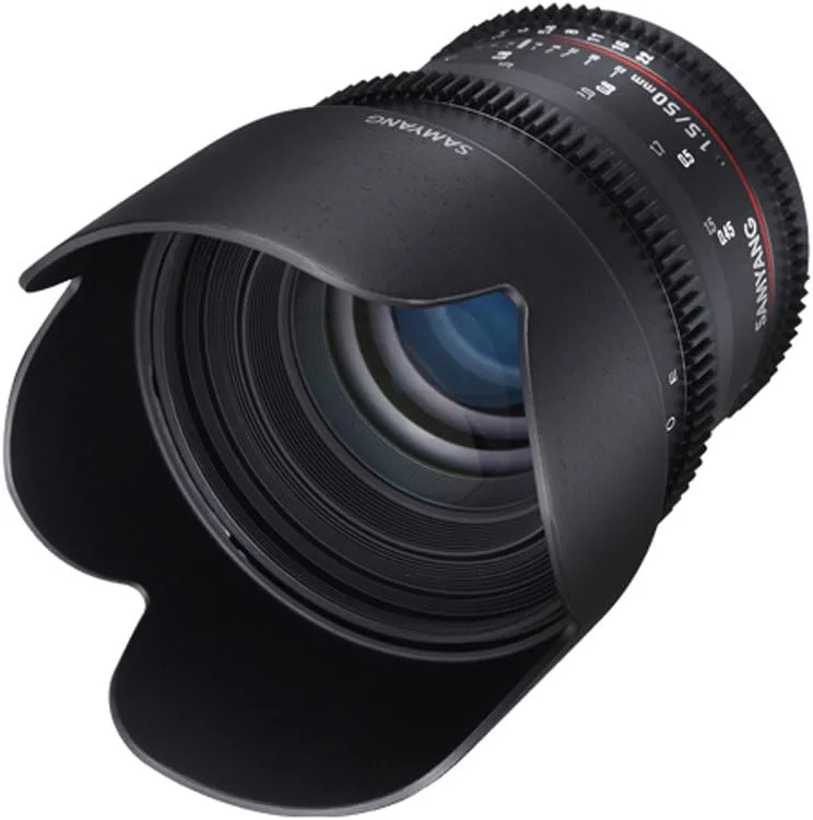 لنز فیلمبرداری 50 میلی‌متری Samyang با دیافراگم T1.5 و فوکوس دستی VDSLR برای Canon