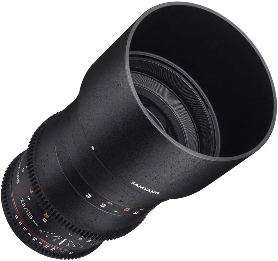 لنز ویدئویی 135 میلی‌متری Samyang با دیافراگم T2.2 و فوکوس دستی VDSLR برای Sony-E