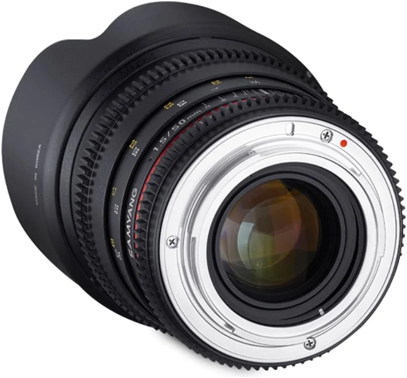 لنز فیلمبرداری 50 میلی‌متری Samyang با دیافراگم T1.5 و فوکوس دستی VDSLR برای Canon