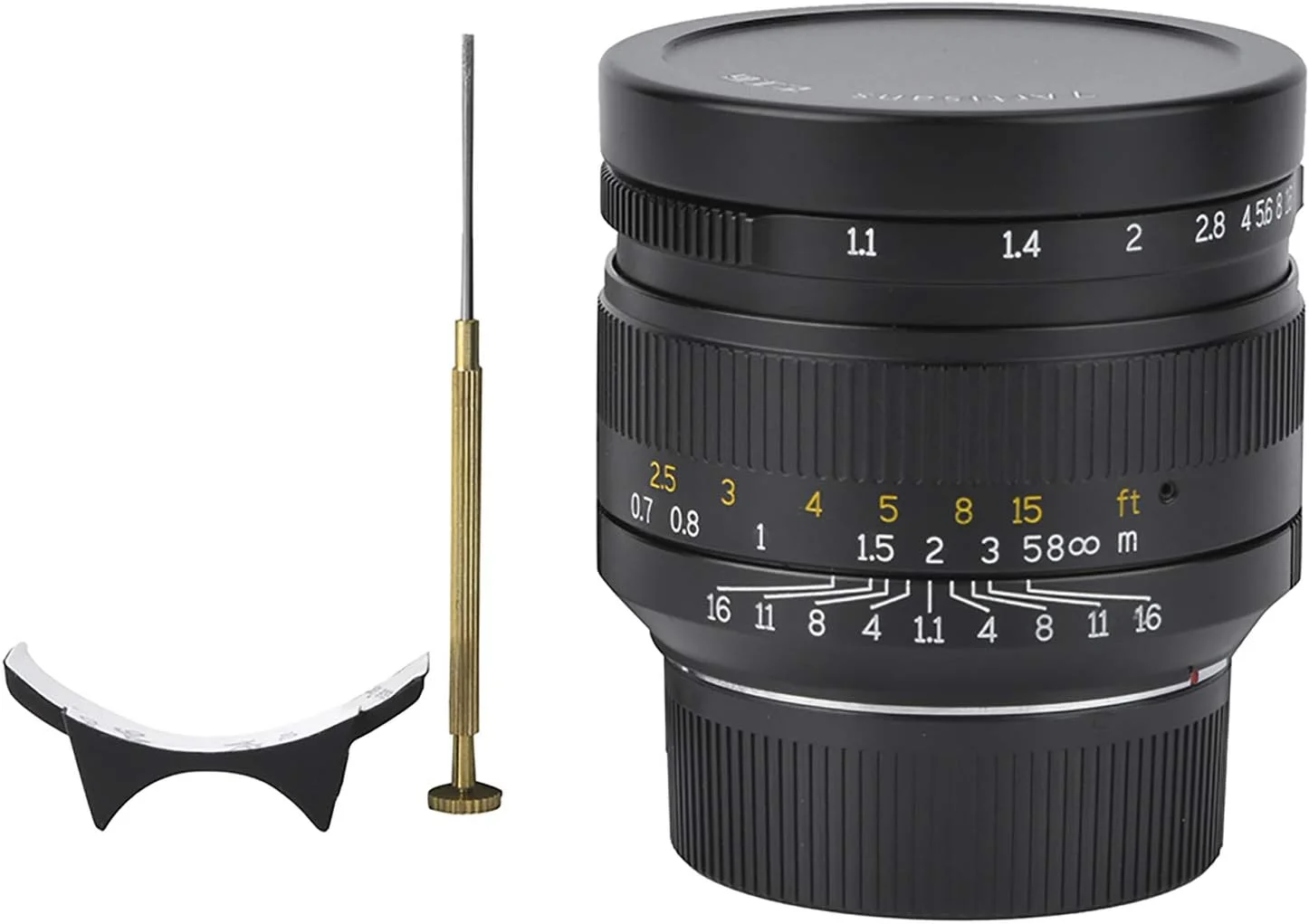 لنز با ضریب شکست نور، لنز فوکوس دستی، مناسب برای دوربین های L-eica M Mount مدل های M3 M5 M6 M7 M8 M9 (مشکی)