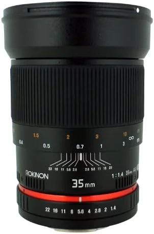 لنز 35mm F/1.4 Rokinon برای دوربین های کانن
