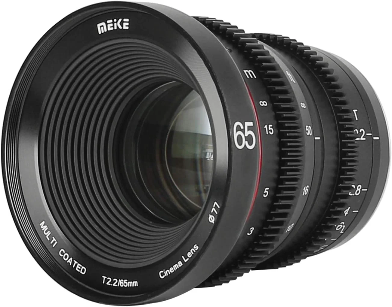 لنز سینمایی 65mm T2.2 MEKE با دیافراگم بزرگ و فوکوس دستی 4K برای مانت میکرو چهار سوم سازگار با دوربین های Olympus Panasonic Lumix و BMPCC 4K Zcam E2