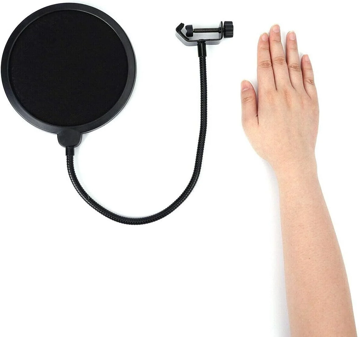 فیلتر پاپ میکروفون استودیویی دو لایه مشکی