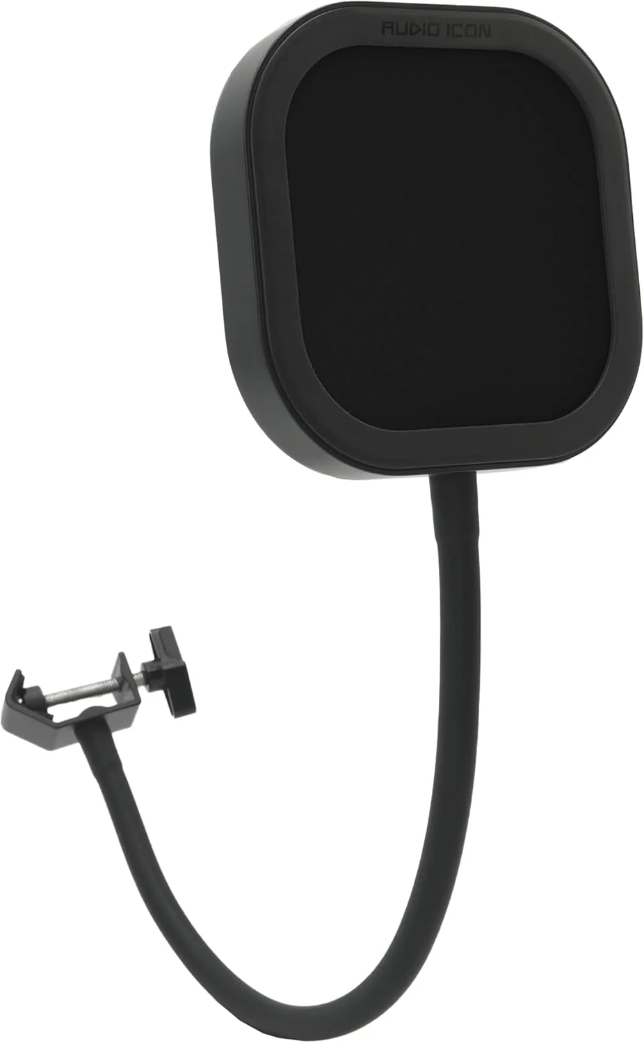 فیلتر پاپ میکروفون قابل تعویض Flex Pro برای ضبط صدا با گردن غازی انعطاف پذیر و مقاوم از Audio Icon (فیلتر پاپ نایلونی مشکی)