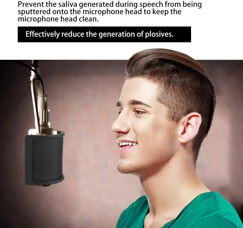 فیلتر پاپ میکروفون، ماسک فیلتر پاپ، محافظ فیلتر میکروفون، مناسب اتاق گفتگو، کافی نت، اتاق پخش