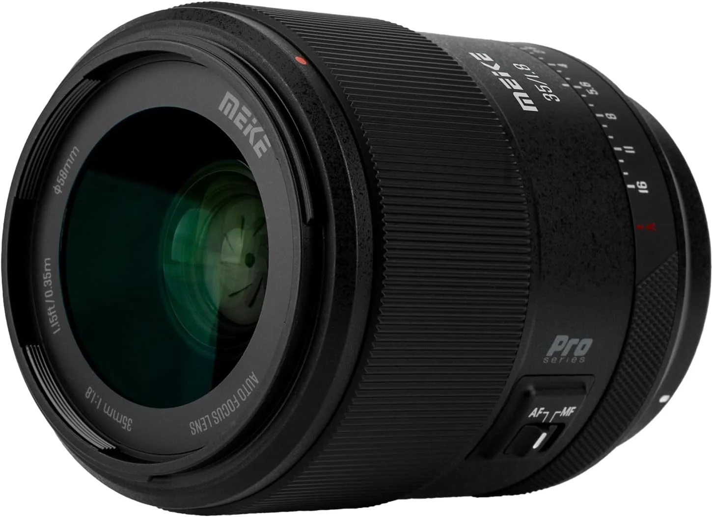 لنز پرایم 35 میلی‌متری Meike F1.8 Pro با زاویه دید عریض، فوکوس خودکار STM، فول فریم، رزولوشن بالا 8K، مناسب پرتره، سازگار با دوربین‌های سونی E-Mount مدل‌های A7 A7III A7IV A7R A7RIII A7R IV A7SIII A9 A7C A7CII