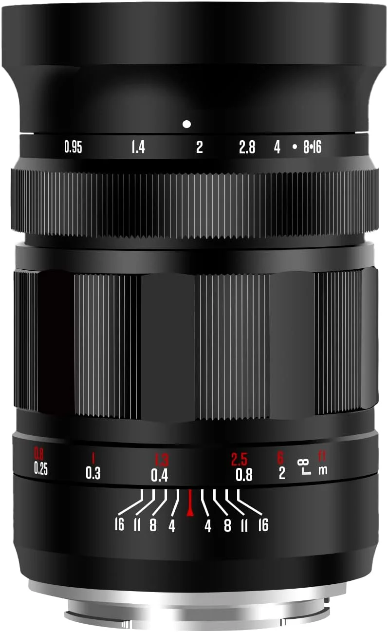 لنز 25mm f0.95 با دیافراگم باز و زاویه دید گسترده با فوکوس دستی APS-C سازگار با دوربین های بدون آینه Sony E Mount مدل های A6400 A5000 A5100 A6000 A6100 A6300 A6500 A6600