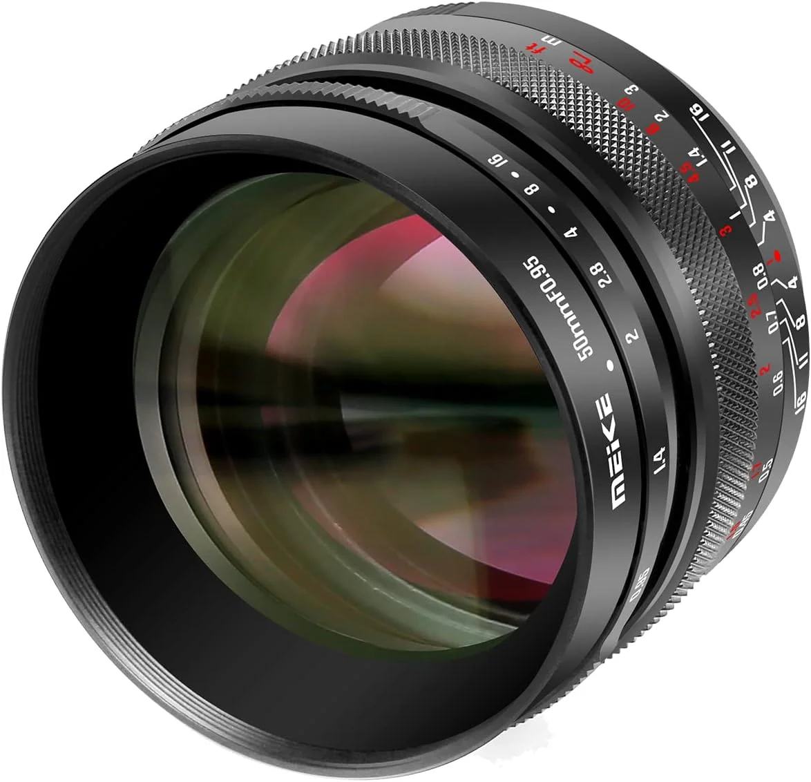 لنز 50mm f0.95 با دیافراگم باز و فوکوس دستی Meike سازگار با دوربین های بدون آینه Canon EF-M Mount مدل های EOS M M2 M3 M5 M6 M10 M50 M100 M6II M200 و غیره