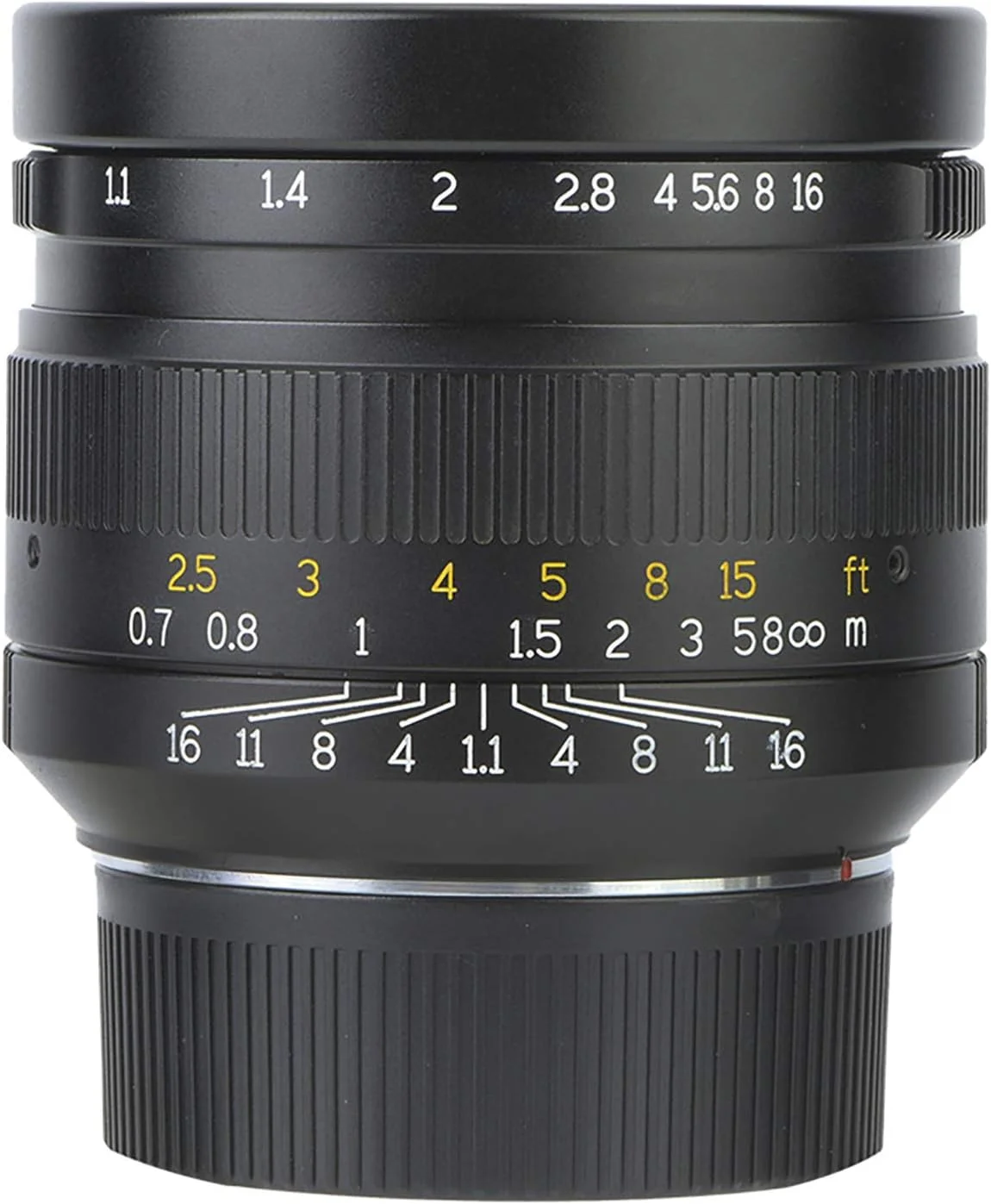 لنز 50 میلی‌متری F/1.1 با فوکوس دستی، پشتیبانی از اتصال ماکولا، شیشه اپتیکال، لنز با فوکوس دستی، برای مانت L-eica M مشکی M3 M5 M6 M7 M8 M9