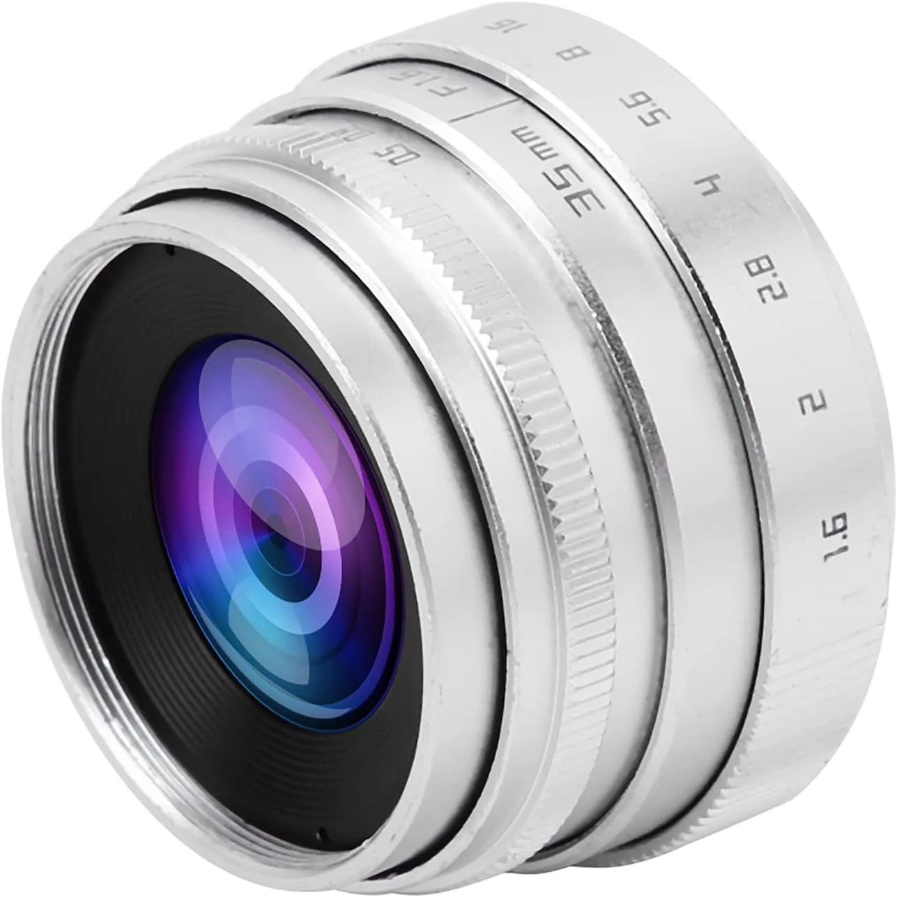 لنز 35 میلی‌متری با دیافراگم بزرگ F/1.6 برای Sony NEX، M4/3، FX، لنز دیجیتال ثابت دستی برای سونی (نقره‌ای)