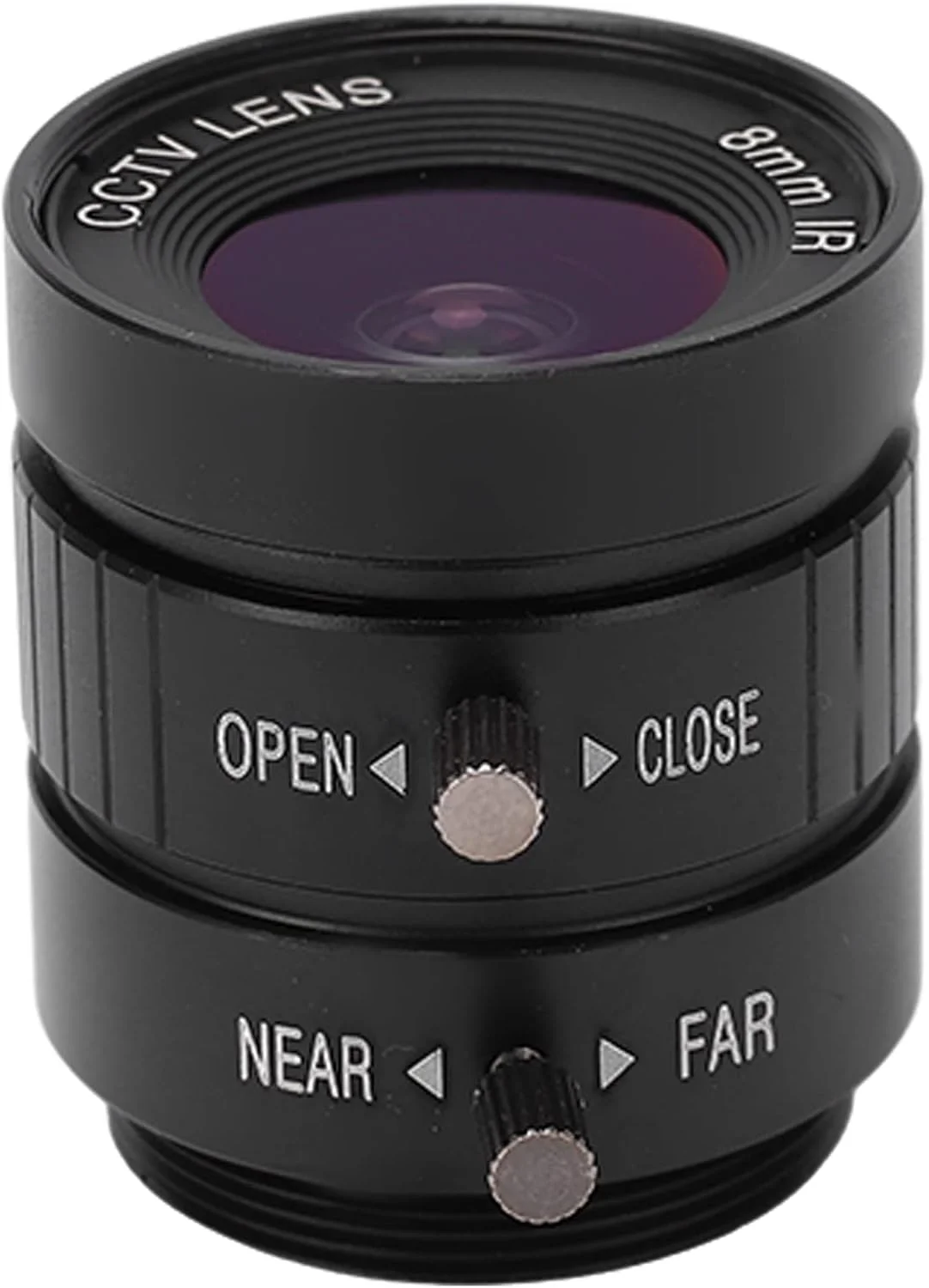 لنز مانت CS آلیاژ آلومینیوم 3 مگاپیکسلی با فاصله کانونی 8 میلی‌متر و دیافراگم دستی و فوکوس ثابت برای دوربین مداربسته DIY