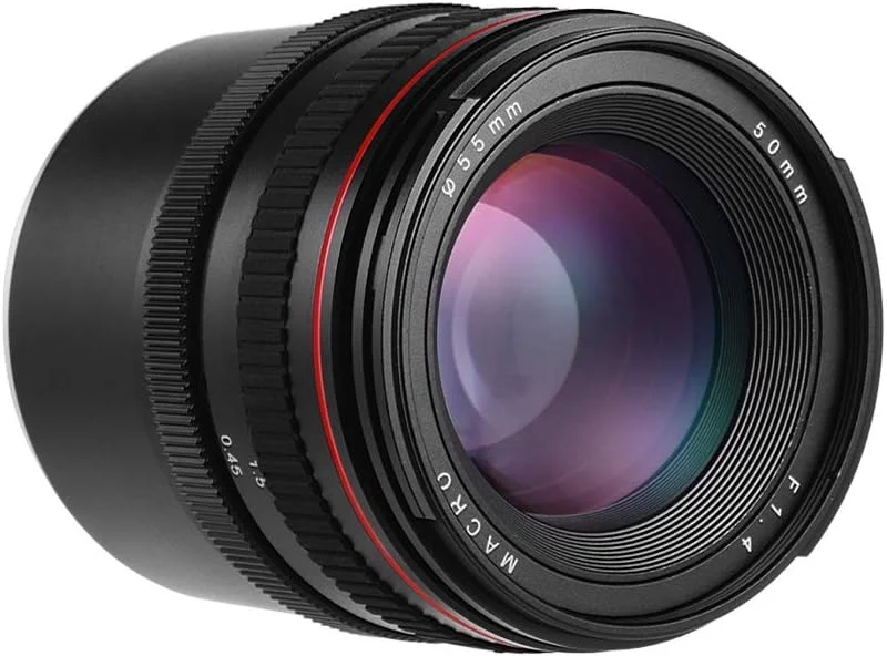 لنز دوربین 50mm f/1.4 Labymos با دیافراگم بزرگ، فوکوس دستی، پراکندگی کم برای دوربین های E Mount A7 A7M2 A7M3 NEX 3 5N 5R 5T A6500 A6000 A5100 A5000 A3500 ILDC