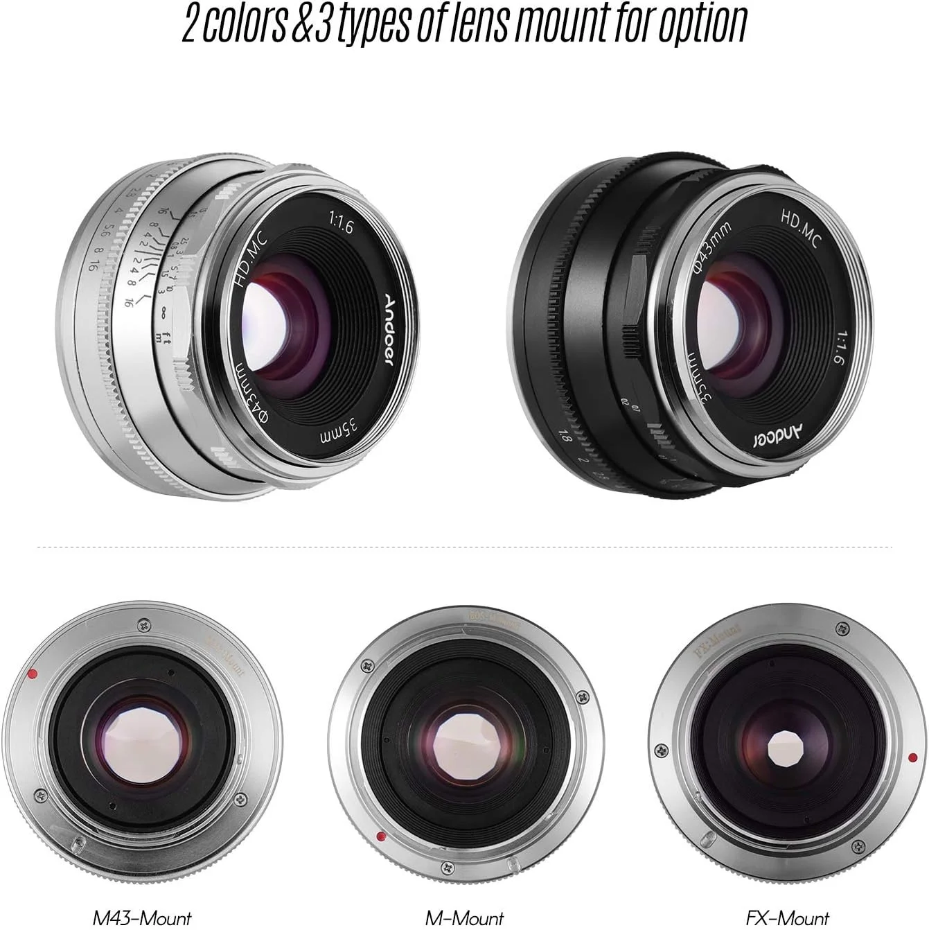 لنز 35 میلی‌متری Labymos با دیافراگم بزرگ F1.6 و فوکوس دستی سازگار با دوربین‌های بدون آینه فوجی فیلم سری X