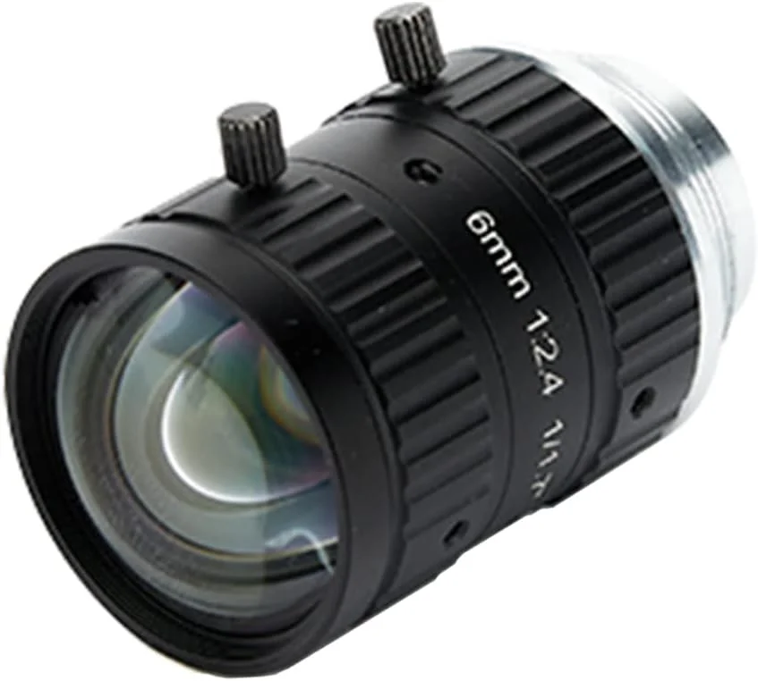 لنز 12 مگاپیکسل 6 میلی‌متری 1/1.7 اینچی با فوکوس ثابت f/2.4 مانت C، لنزهای صنعتی با رزولوشن بالا برای دوربین‌های دید ماشین با دریچه عنبیه دستی