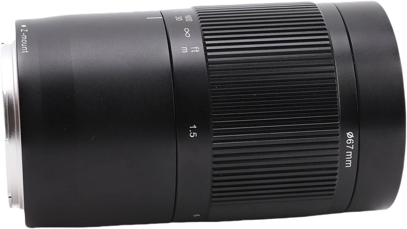 لنز دوربین 240mm F5.6 آلیاژ آلومینیوم با شیشه اپتیکال و افکت بوکه دوناتی منحصر به فرد برای دوربین های بدون آینه با مانت Z مدل D850 D810 D780، طراحی سبک و جمع و جور برای عکاسی در فضای باز
