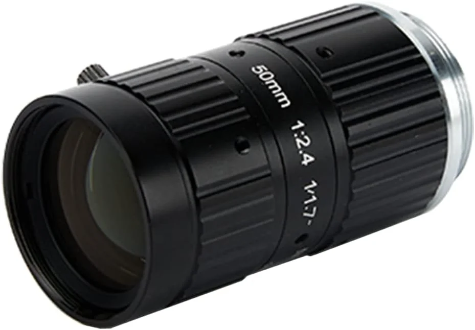 لنز 12 مگاپیکسل 50 میلی‌متری با فوکوس ثابت 1/1.7 اینچی، مانت C، مناسب برای دوربین‌های صنعتی با رزولوشن بالا و لنزهای دستی