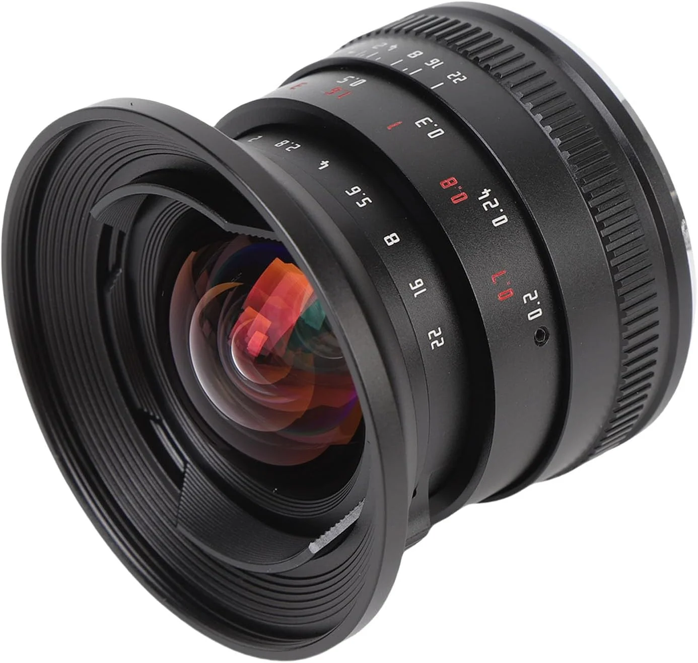 لنز 12 میلی‌متری F2.0 با دیافراگم بزرگ APS -C FILLLINSE، پوشش ضد بازتاب نور برای GF8 GH5 GH6 (مشکی)