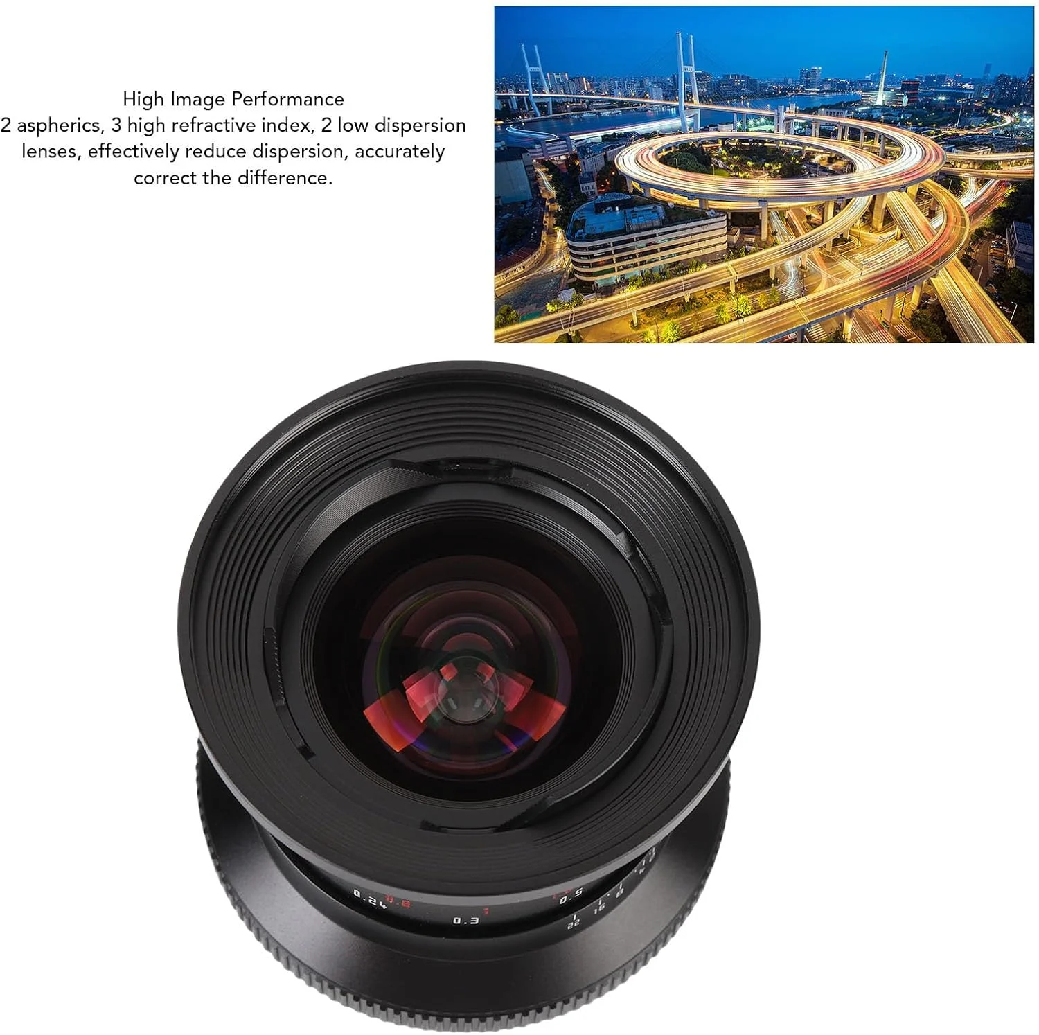 لنز عمومی F2.0، فوکوس دستی روی پایه RF برای R7 R10 R50 R100 (مشکی)