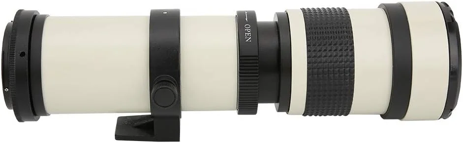 لنز زوم سوپر تله فوتو Elprico 420-800mm، لنز تله فوتو برای دوربین های با مانت EF-S، فوکوس دستی، بدنه تمام فلزی سنگین، طراحی فشرده، مناسب برای رصد ماه