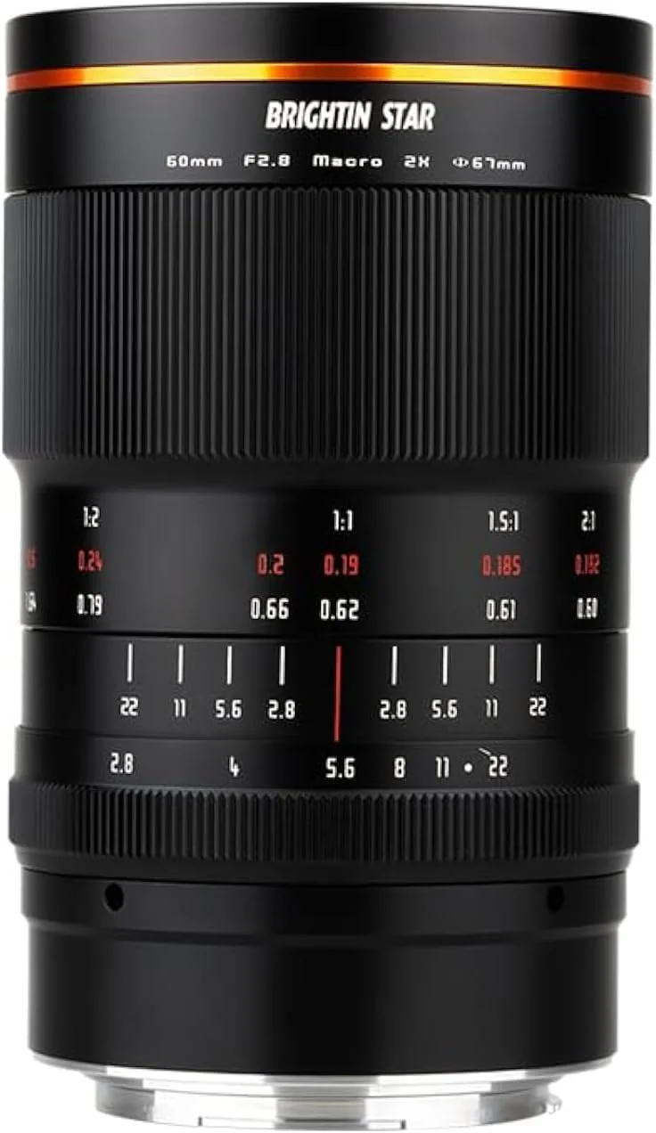 لنز دوربین بدون آینه Brightin Star 60mm F2.8 II 2X Macro با فوکوس دستی