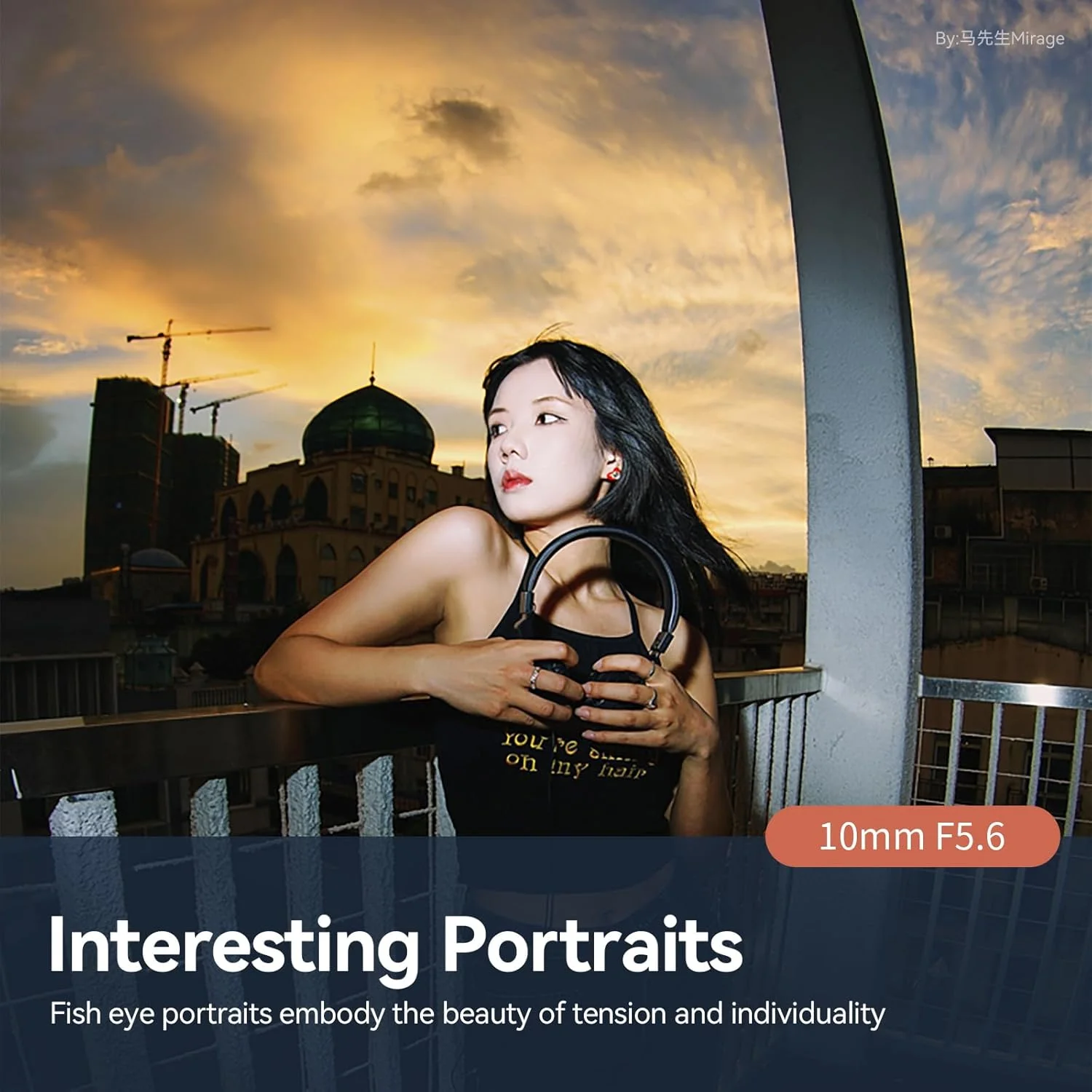 لنز چشم‌ماهی 10 میلی‌متری F5.6 برای دوربین‌های بدون آینه Sony E-Mount، لنز پرایم با فوکوس دستی و زاویه دید فوق‌العاده عریض APS-C مناسب برای Sony ZV-E10, A7IV, A7SIII, A7III, A7C, A6600, A7RIV, A7RIII (نقره‌ای)